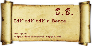 Dömötör Bence névjegykártya