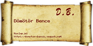 Dömötör Bence névjegykártya